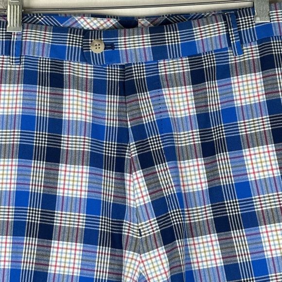 Peter Millar Golf Shorts Mens 40 Blue Plaid Cotton MS15B04 40x9 Casual Weekend - Picture 3 of 11